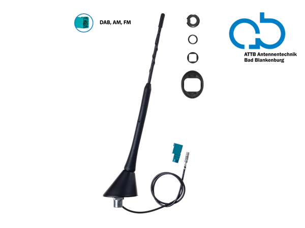 ATTB AM/FM  TAG ANTENNE 76° M/FAKRA HUN (DAB+ READY)