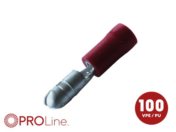 RUNDSTIK 4MM HAN RØD 0,5-1,5mm² 100 STK