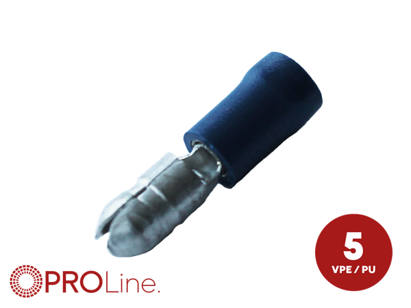 RUNDSTIK 4 MM HAN BLÅ 1,5-2,5mm² 5 STK I BLISTER