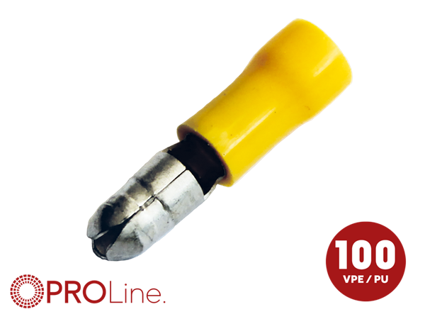 RUNDSTIK 5MM HAN GUL 4,0-6,0mm² 100 STK