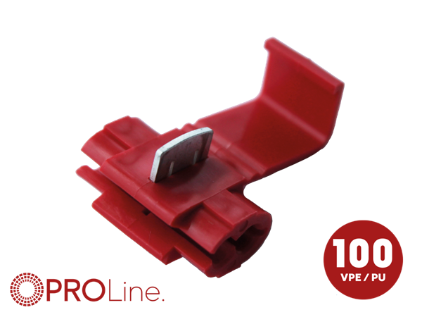 STRØMTYV RØD 0,5mm²-1,0mm² 100 STK 