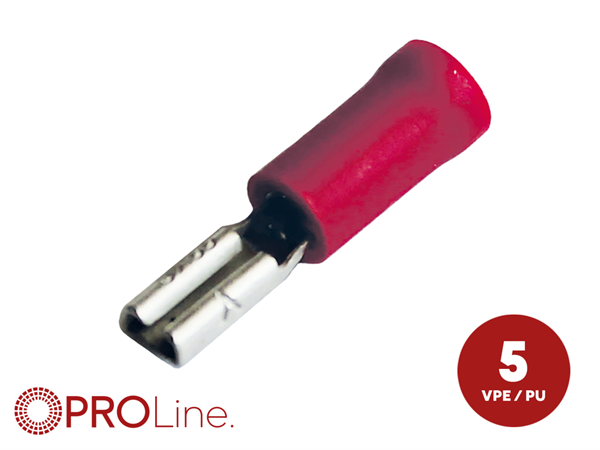 KABELSKO 2,8MM RØD HUN 0,5-1,5MM² 5 STK I BLISTER