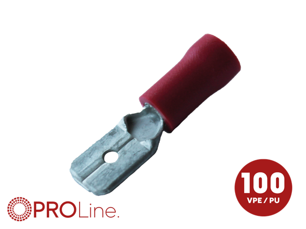 KABELSKO 2,8MM RØD HAN 0,5-1,5MM² 100 STK