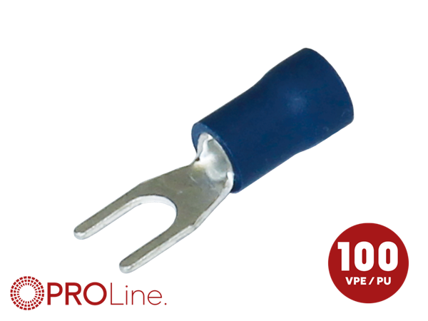 GAFFELSKO 4MM BLÅ 1,5-2,5MM² 100 STK