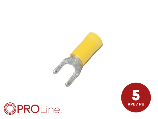 GAFFELSKO 5MM GUL 4,0-6,0MM² 5 STK I BLISTER