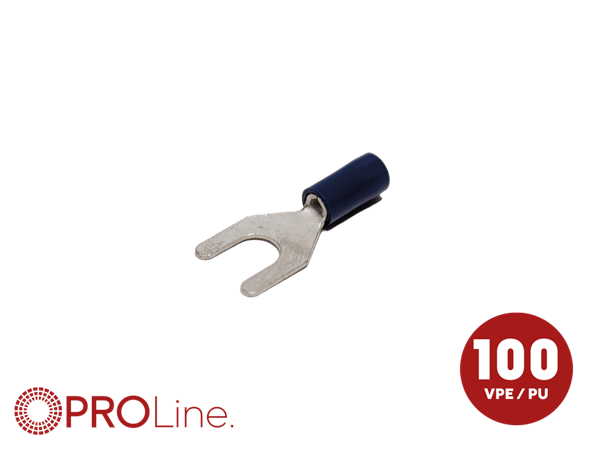 GAFFELSKO 6,5MM BLÅ 1,5-2,5MM² 100 STK