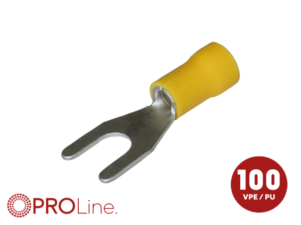 GAFFELSKO 6,5MM GUL 4,0-6,0MM² 100 STK