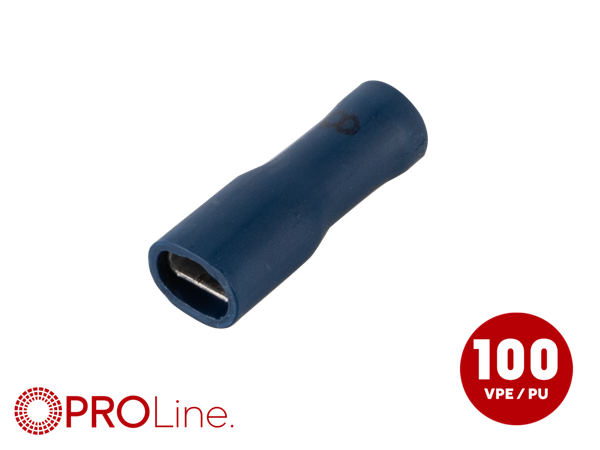 KABELSKO 4,8MM BLÅ HUN FULD ISOLERET 1,5-2,5MM² 100 STK