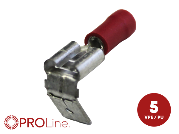 KABELSKO 6,3MM RØD HUN/HAN 0,5-1,5MM² 5 STK I BLISTER