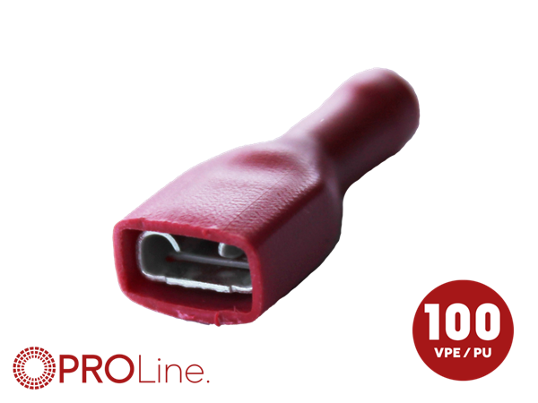 KABELSKO 6,3MM HUN FULD ISOLERET 0,5-1,5MM² 100 STK