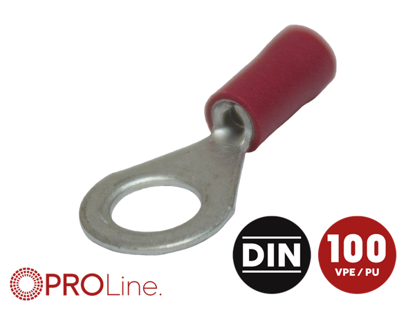 RINGKABELSKO 6,5MM RØD 0,5-1,5MM² 100 STK