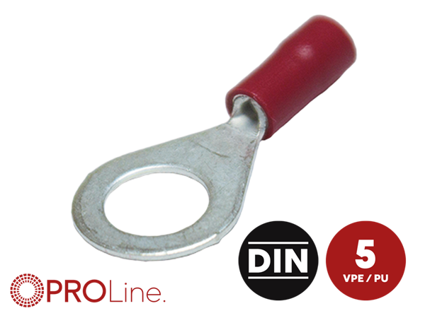 RINGKABELSKO 8MM RØD 0,5-1,5MM² 5 STK I BLISTER