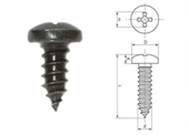 STJERNE SKRUE 4,2 x 9,5MM SORT 100 stk