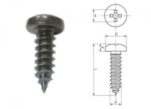 STJERNE SKRUE 4,2 x 13MM SORT 100 stk