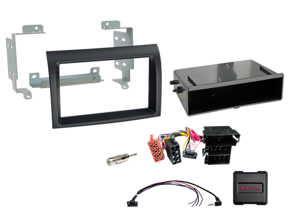ACV KOMPLET 1-2 DIN MONT. KIT DUCATO, BOXER, JUMPER 2006 > 2021 UDEN OEM RADIO FRA FABRIK (SORT)