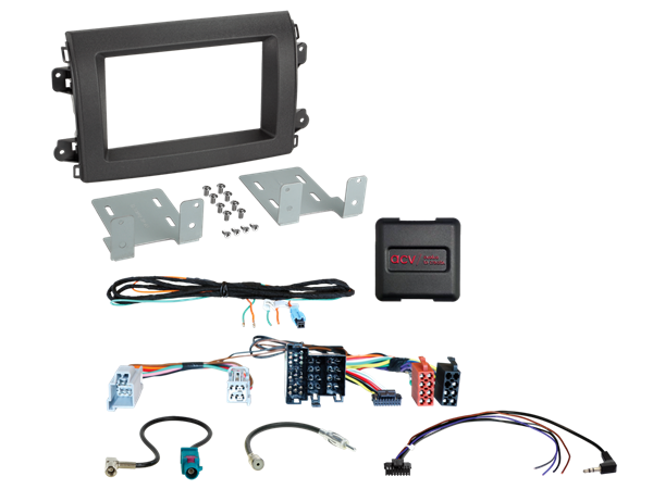 KOMPLET MONT. KIT FIAT DUCATO 8 2021 > UDEN OEM RADIO, MED TLF,SPEED OG BAKGEAR SUPPORT