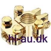 MONACOR Positive terminal battery clamp gold plated