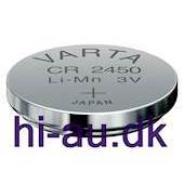 B  CR 2450 Lithium knapcelle batteri 